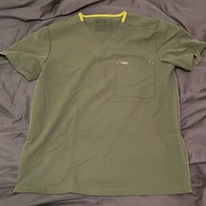 Figs men medium scrub top green